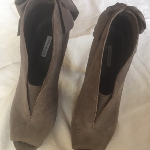 Vera Wang Open Toe Platform Booties - Taupe - Picture 3 of 3